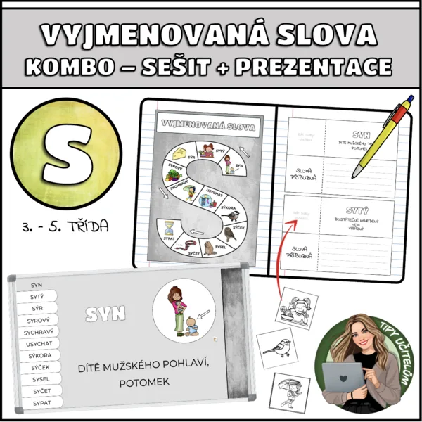 Vyjmenovaná slova po S - do sešitu + prezentace (set) 1