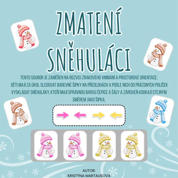 Zmatení sněhuláci - Pravolevá orientace se sněhuláky 1