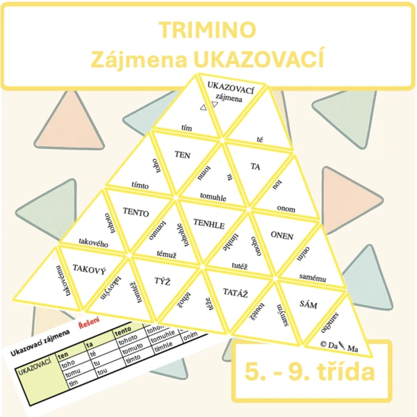Zájmena ukazovací — TRIMINO 1