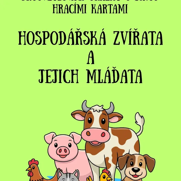 Hospodářská zvířata a jejich mláďata - prosvětlovací obrázky a hrací bingo karty 1