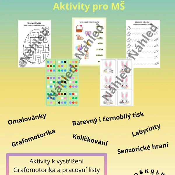 Soubor Velikonočních aktivit pro MŠ 1