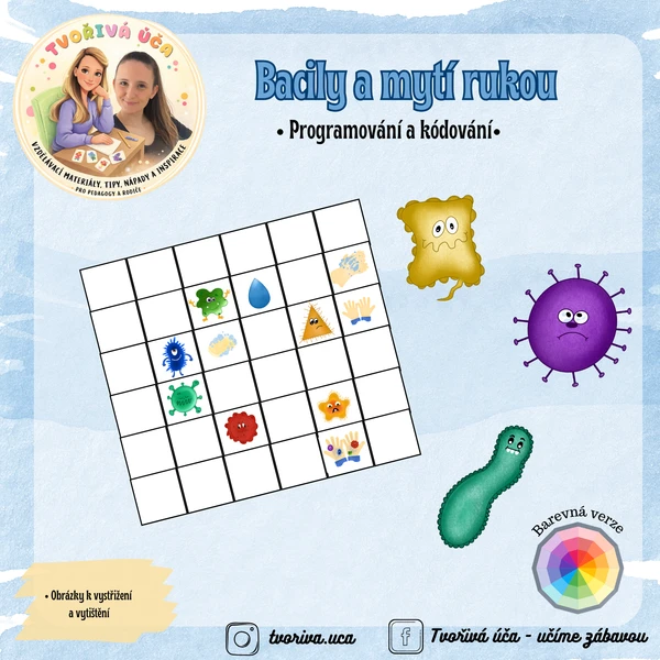 Bacily a mytí rukou - programování a kódování 1