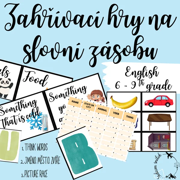 Zahřívací aktivity na slovní zásobu - rozšiřování slovní zásoby (Think words) 1