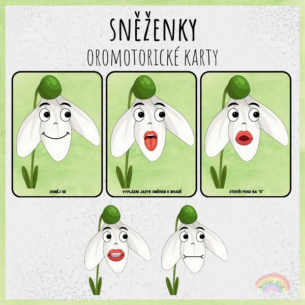 💚Sněženky, oromotorické karty💚 1