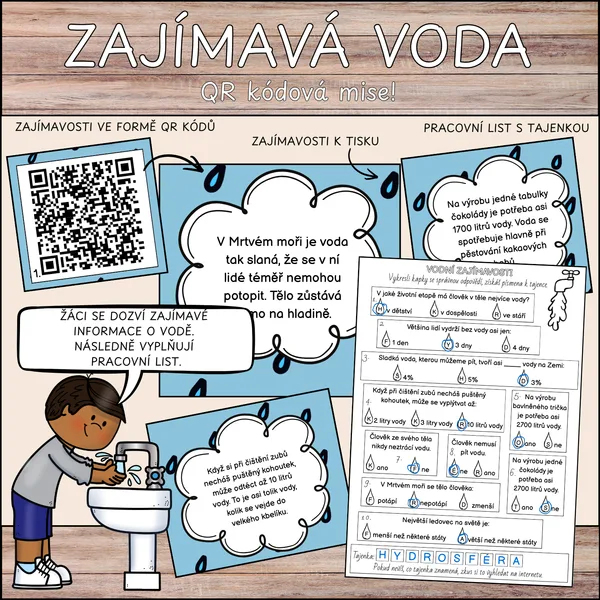 Den vody - zajímavosti v QR kódech/ k tisku 1