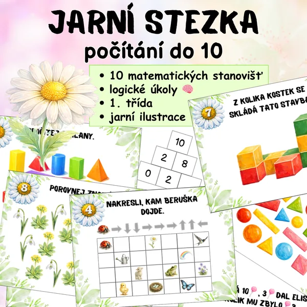 Jarní stezka - počítání do 10 1