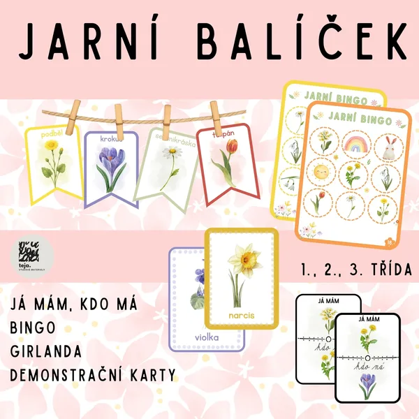 Jarní květiny - soubor her pro děti 1