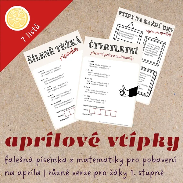 APRÍL v matematice | falešná písemka pro pobavení 1