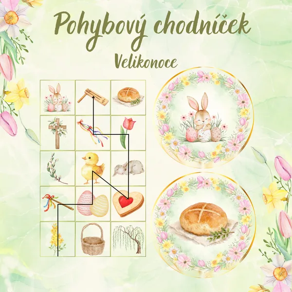 Velikonoce - pohybový chodníček 1