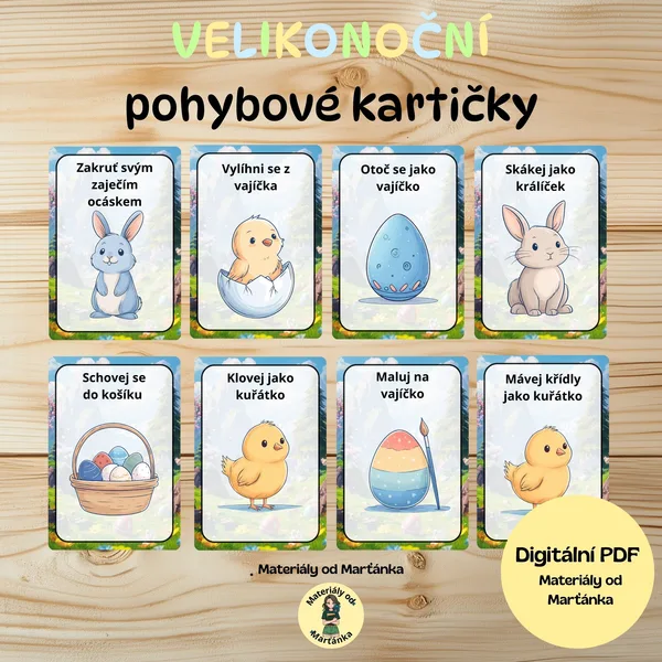 Velikonoční pohybové kartičky 1