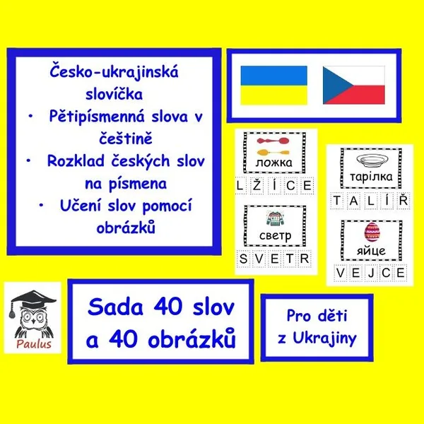 Česko-ukrajinská slovíčka aneb pětipísmenná slova 1