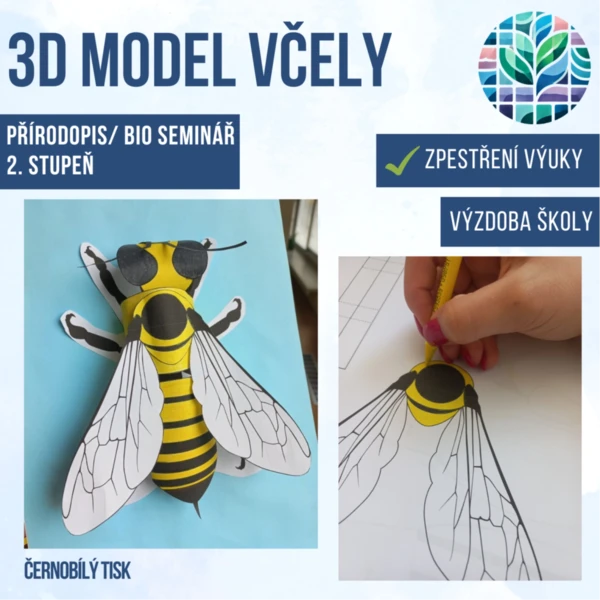 3D model včely 1