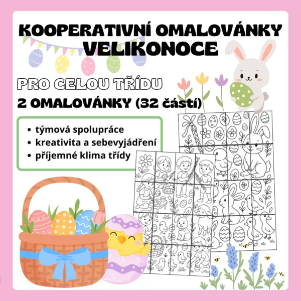 Kooperativní omalovánky - VELIKONOCE 1