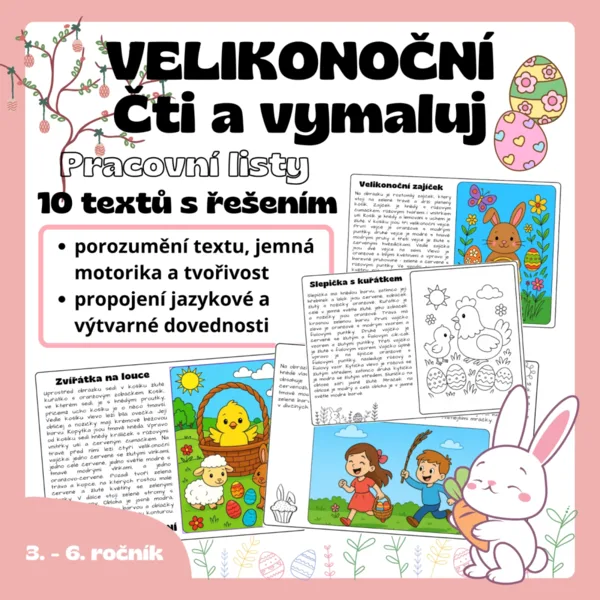 VELIKONOČNÍ Čti a vymaluj 1