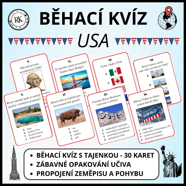 USA - Běhací kvíz 1