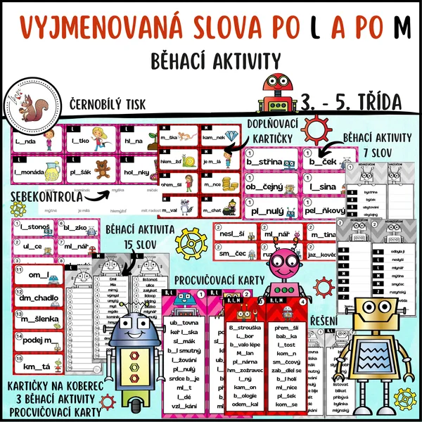 Vyjmenovaná slova po L a po M - běhací učení 1
