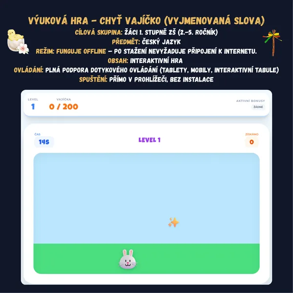 Výuková hra - Chyť vajíčko 1