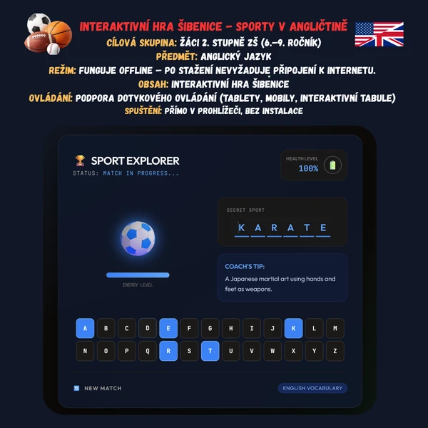 Šibenice - Sporty v angličtině 1