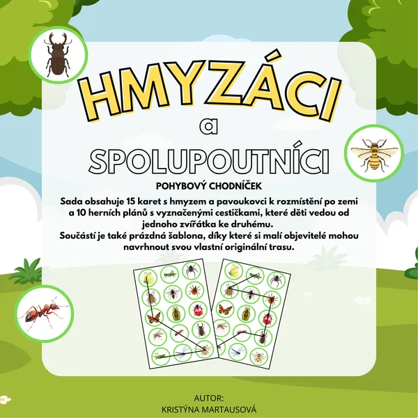 Hmyzáci a spolupoutníci - Pohybový chodník 1