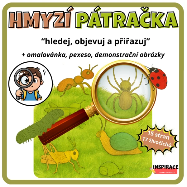 HMYZÍ pátračka s lupou 🔎– hledej, objevuj a přiřazuj 1