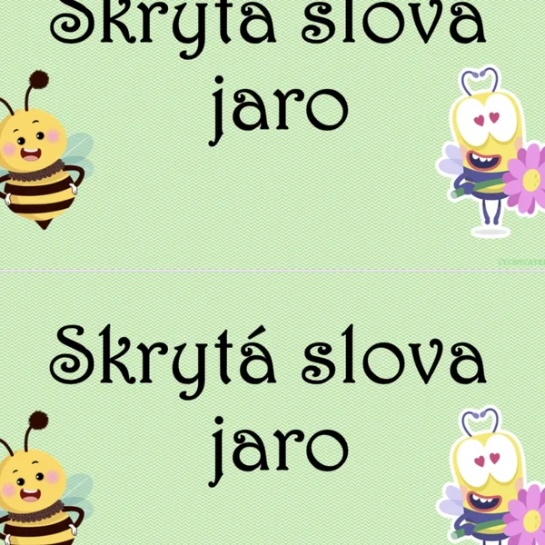 Skrytá slova - jarní květiny  1