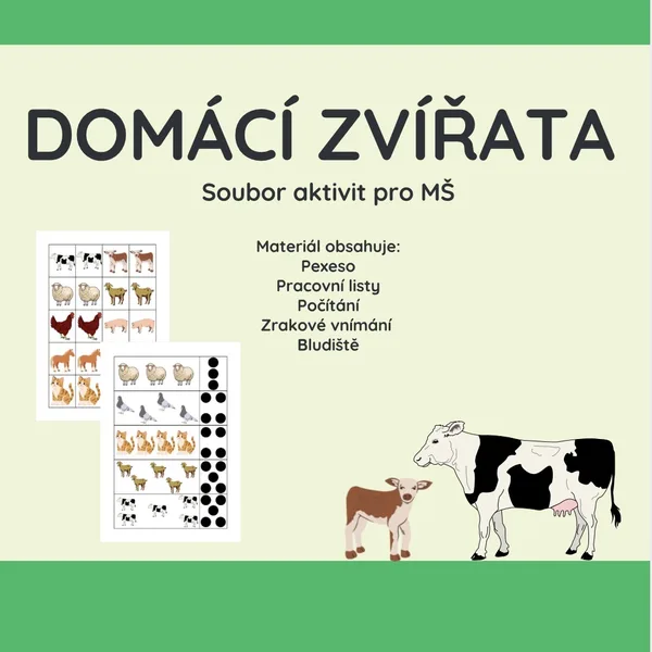 Domácí zvířata- aktivity pro MŠ 1