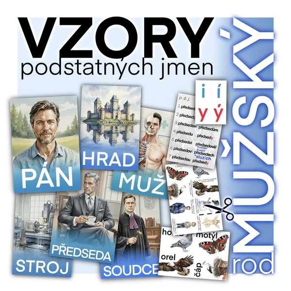 VZORY podstatných jmen rodu mužského 1