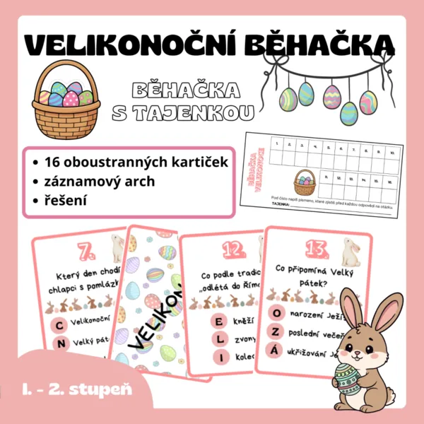 VELIKONOČNÍ Běhačka s tajenkou 1