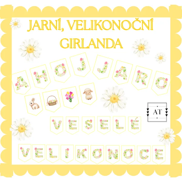 Jarní, velikonoční girlanda 1