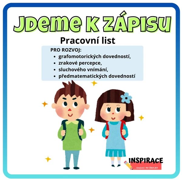 Jdeme k zápisu - pracovní list 1