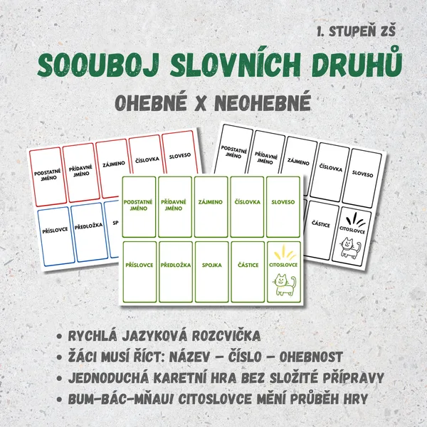 SOUBOJ SLOVNÍCH DRUHŮ 1