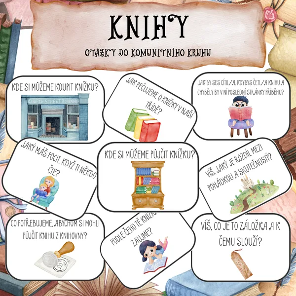 KNIHY - OTÁZKY DO KOMUNITNÍHO KRUHU 1