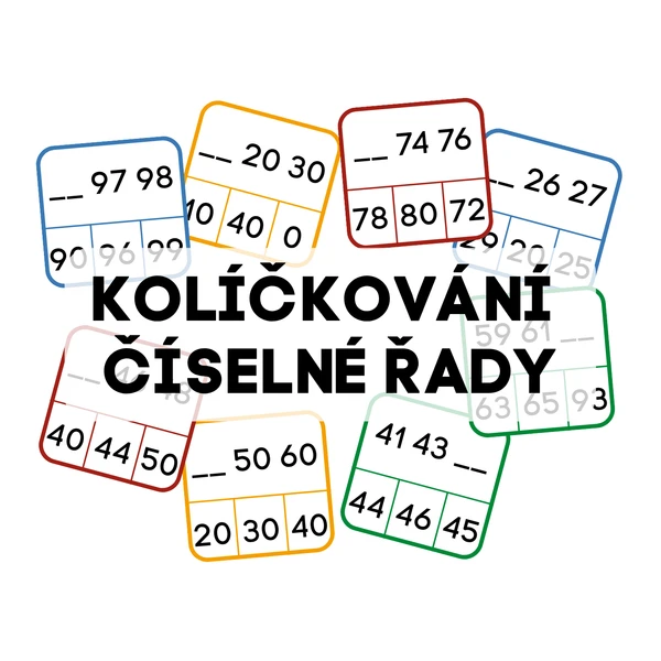 Kolíčkování - číselné řady 0-100 1