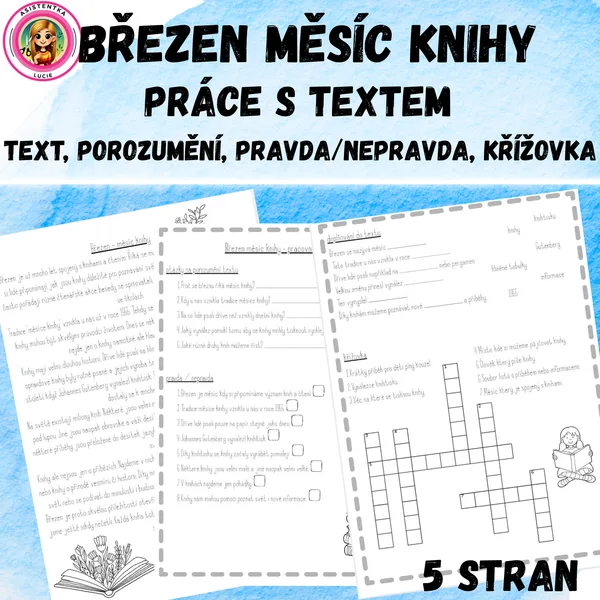 Březen - měsíc knihy - práce s textem 1