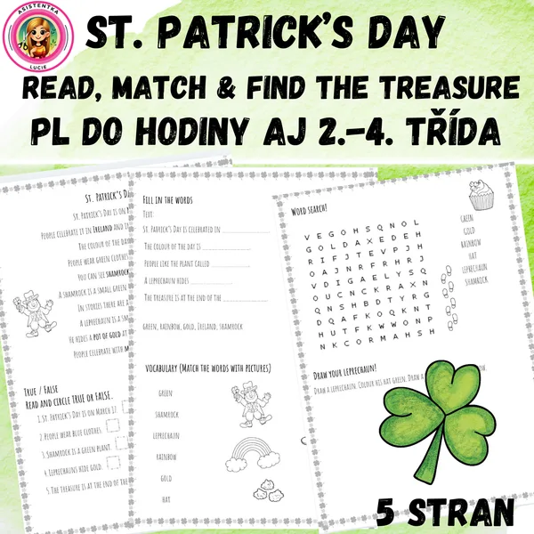 St. Patrick’s Day Read, Match & Find the Treasure 1