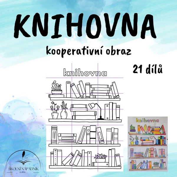 Knihovna - kooperativní obrázek 21 částí 1