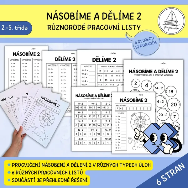 Násobíme a dělíme 2 - 6 pracovních listů 1