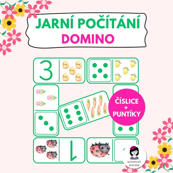 Jarní domino | Počítání | Jaro | Velikonoce 1