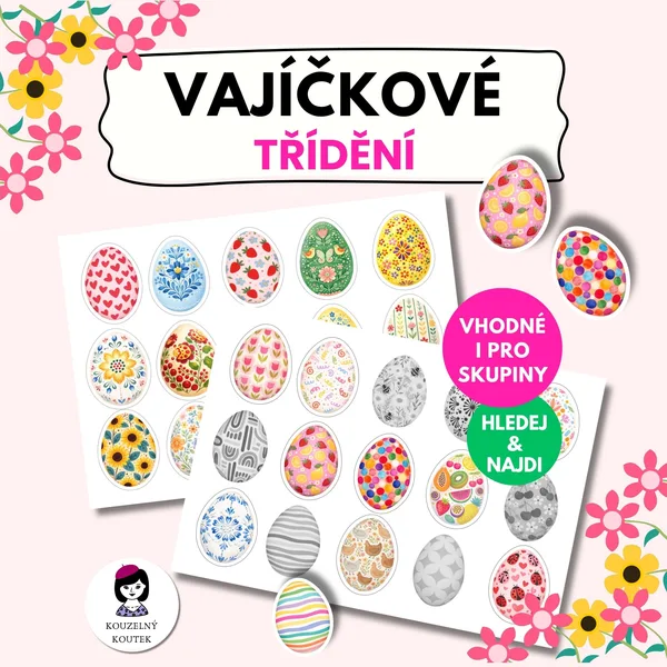 Velikonoční vajíčka skládačka | Třídění | Velikonoce | Jaro 1