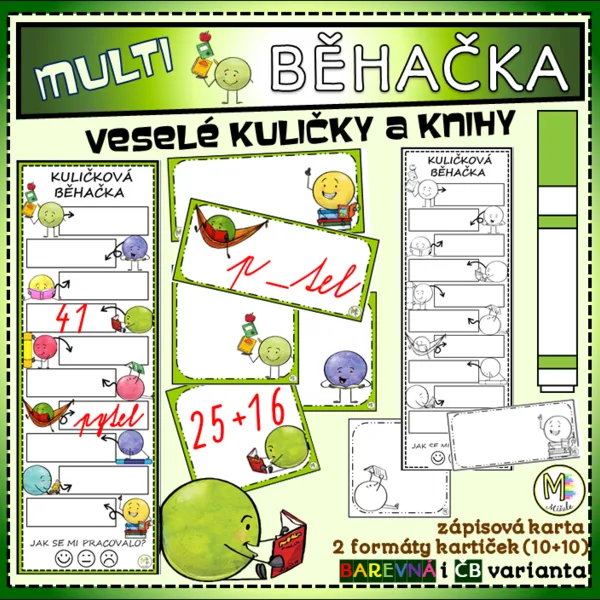 MULTI BĚHAČKA - VESELÉ KULIČKY A KNIHY 1