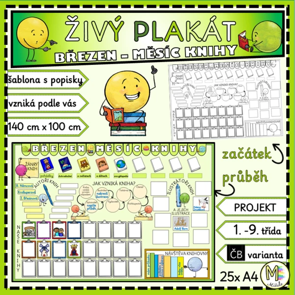 ŽIVÝ PLAKÁT - BŘEZEN - MĚSÍC KNIHY 1