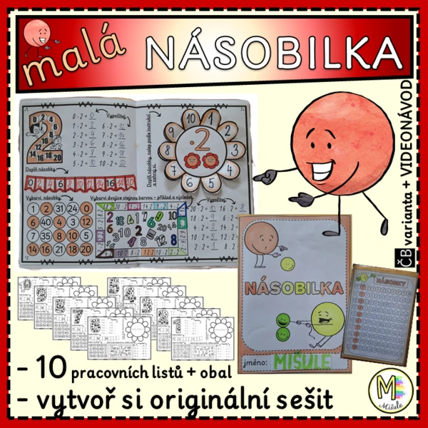 MALÁ NÁSOBILKA - PRACOVNÍ LISTY K VYTVOŘENÍ SEŠITU 1