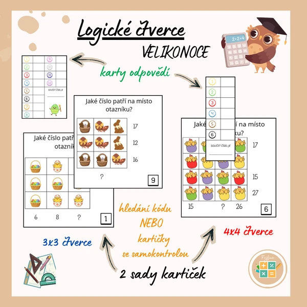 VELIKONOCE - logické čtverce 1