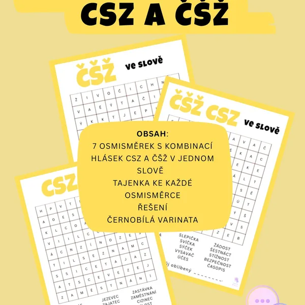 Logopedické osmisměrky - hlásky CSZ a ČŠŽ  1