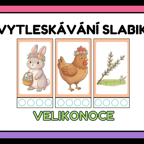 Vytleskávání slabik - Velikonoce 1