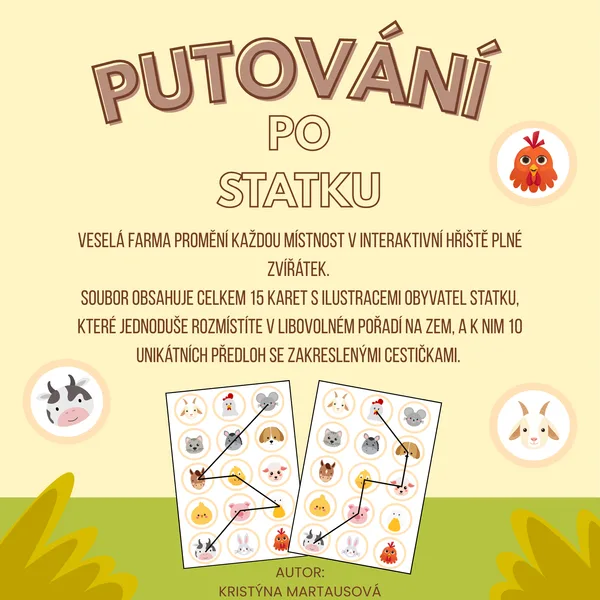 Putování po statku - Pohybový chodníček se zvířátky 1