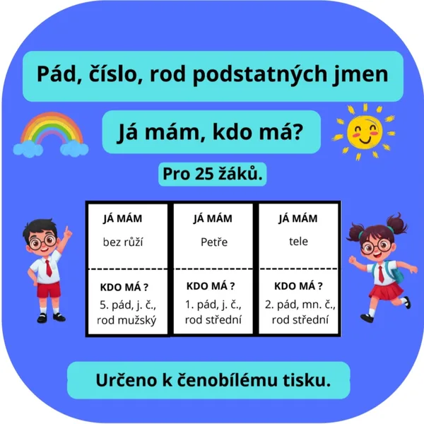 Pád, číslo, rod_Já mám, kdo má? 1
