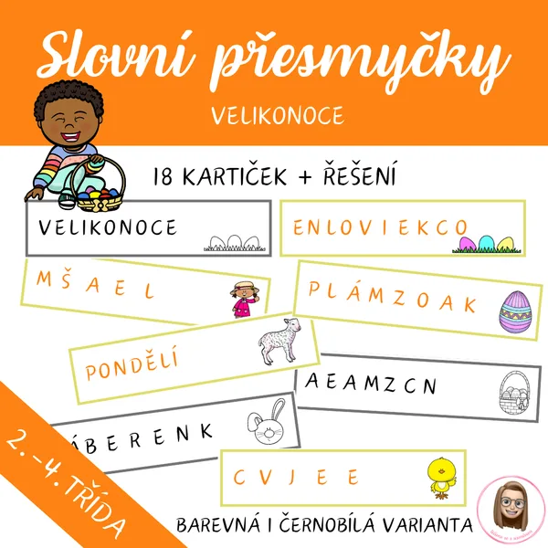 VELIKONOCE - slovní přesmyčky 1