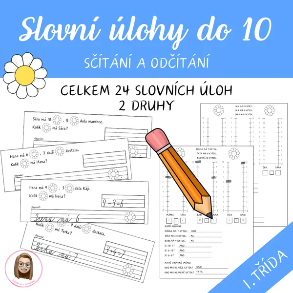 JARO - slovní úlohy do 10 1