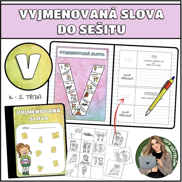 Vyjmenovaná slova do sešitu - V 1